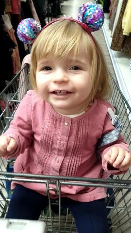 Child in a shoppnig trolley